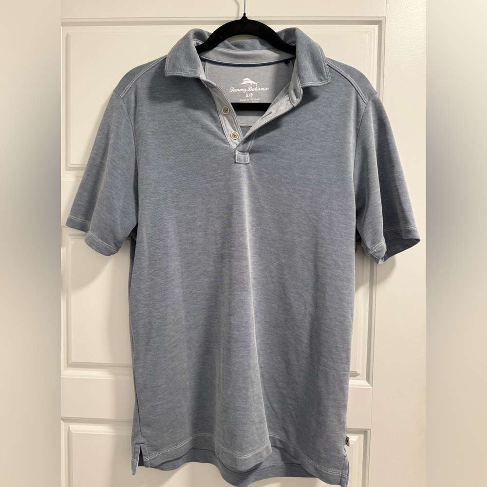 Tommy Bahama Men’s Polo Shirt — Light Blue | Size Small (Worn Once)